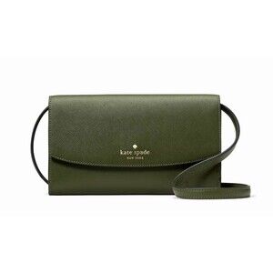 New Kate Spade Dana Small Flap Crossbody Saffiano Enchanted Green